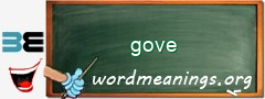 WordMeaning blackboard for gove